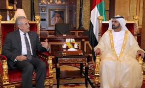 الرئيس سليمان زار حاكم دبي وعرض معه العلاقات الاخوية بين البلدين 
