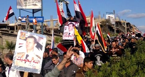 مسيرة في بيروت رفضا للإرهاب ودعما للرئيس الأسد( مصور )