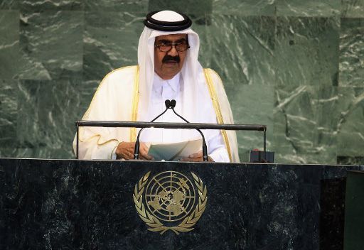امير قطر يدعو امام الجمعية العامة الى 