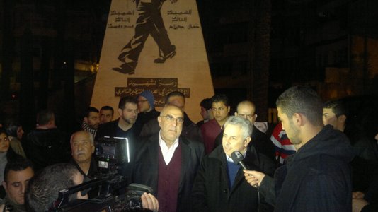 إعتصام في بيروت ردا على هدم نصب الرئيس عبد الناصر في بنغازي