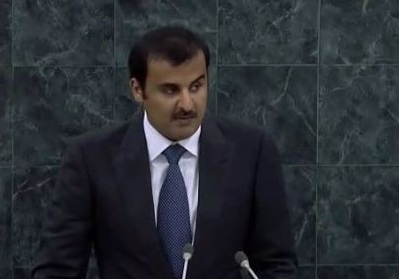 أمير قطر: لم يثر الشعب السوري لكي توضع الأسلحة الكيميائية تحت الرقابة الدولية