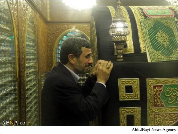 زيارة الرئيس الايراني لمقام رأس الامام حسين (ع) في مصر