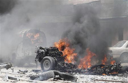 انفجار سيارة مفخخة امام مطار مقديشو يؤدي الى سقوط ضحايا