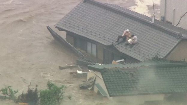 ارتفاع حصيلة ضحايا الفيضانات في اليابان الى سبعة قتلى
