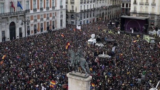 مظاهرات في شوراع إسبانيا مناهضة لسياسة التقشف