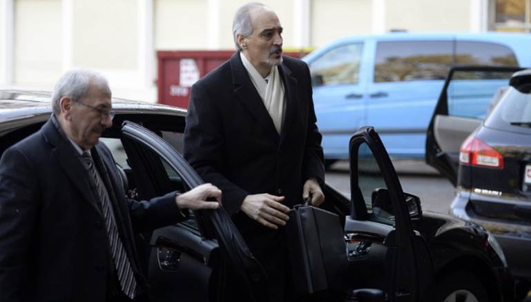 وصول رئيس وفد الحكومة السورية المفاوض بشار الجعفري إلى جنيف