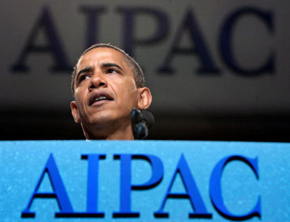 US President Barak Obama during AIPAC conference
