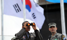 Obama in S. Korea despite Tensions