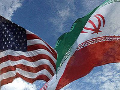 US, Iran flags