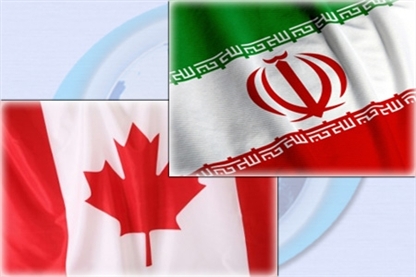 Iranian and Canadian flags