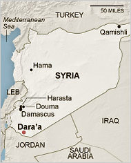 Syria Daraa map