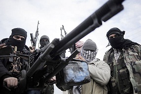 Syria: armed men of the militant opposition groups funded by Saudi Arabia