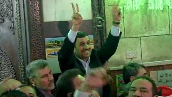 Iranian President Mahmoud Ahmadinejad in Azhar; Feb. 05, 2013