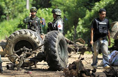 Four Thai Soldiers Killed by Roadside Bomb