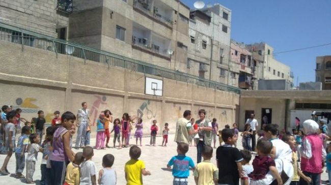 School in Yarmouk camp