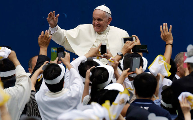 Pope Urges Two Koreas to Unite as “One Family, One People”
