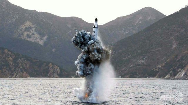 North Korea Test-Fires Sub-Launched Missile Close to Japan