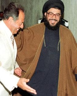 Le président Emile Lahoud et Sayed Hassan Nasrallah