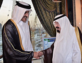 L'émir du Qatar et le roi d'Arabie