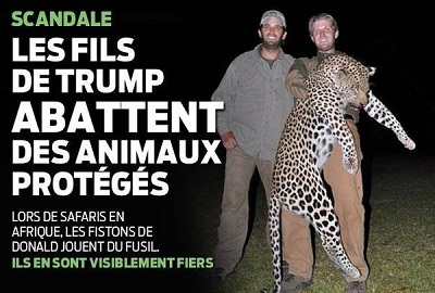 Les fils de Trump abattent des animaux protégés