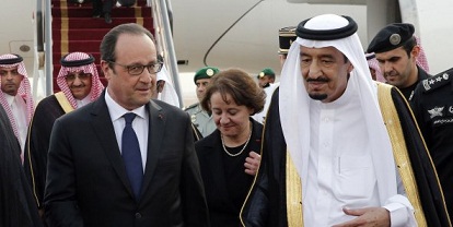 Hollande muestra en Riad apoyo a los ataques a Yemen y a la oposición siria