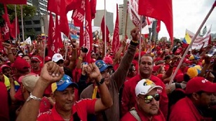 Marcha de apoyo al gobierno en Venezuela