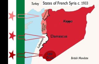 دلالات النجوم في علم <الثورة السورية>  