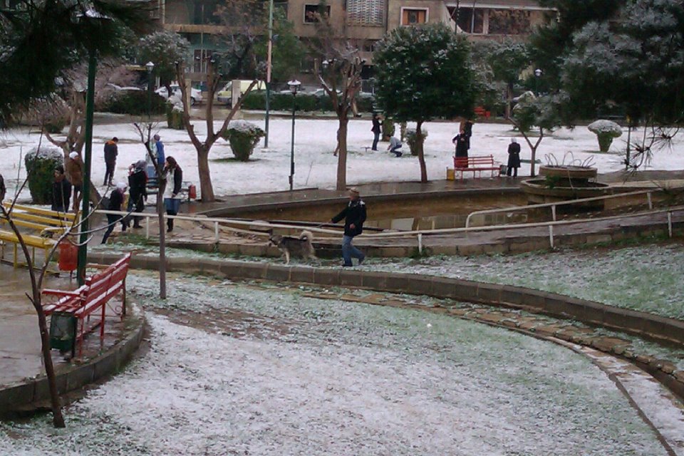 الثلج في دمشق