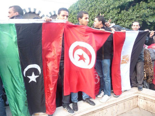 وزراء خارجية تونس وليبيا ومصر يؤكدون على حل الازمة في سورية 