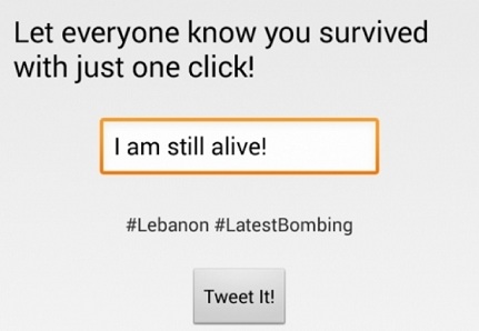 تطبيق I Am Alive فقط في لبنان!