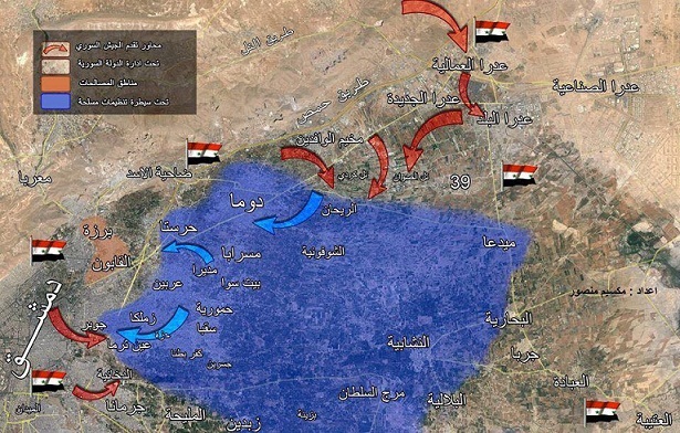 الجيش السوري يستعيد وادي عين ترما الدمشقي وانهيار في صفوف المسلحين