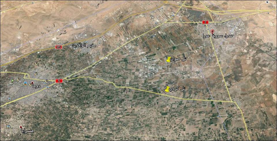 الجيش السوري على تماس مع مسلحي دوما بغوطة دمشق الشرقية