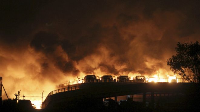 حصيلة الانفجار في تيانجين بالصين ترتفع الى 44 قتيلا