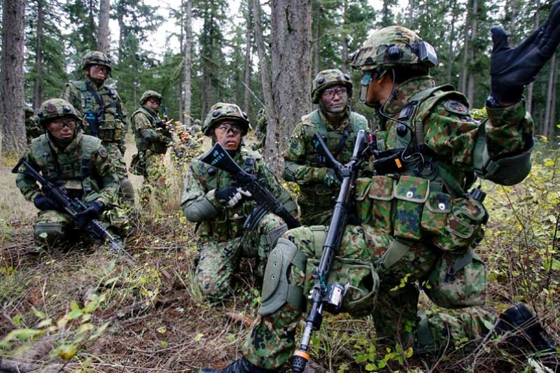 تدريبات عسكرية يابانية واسعة في جبل فوجي