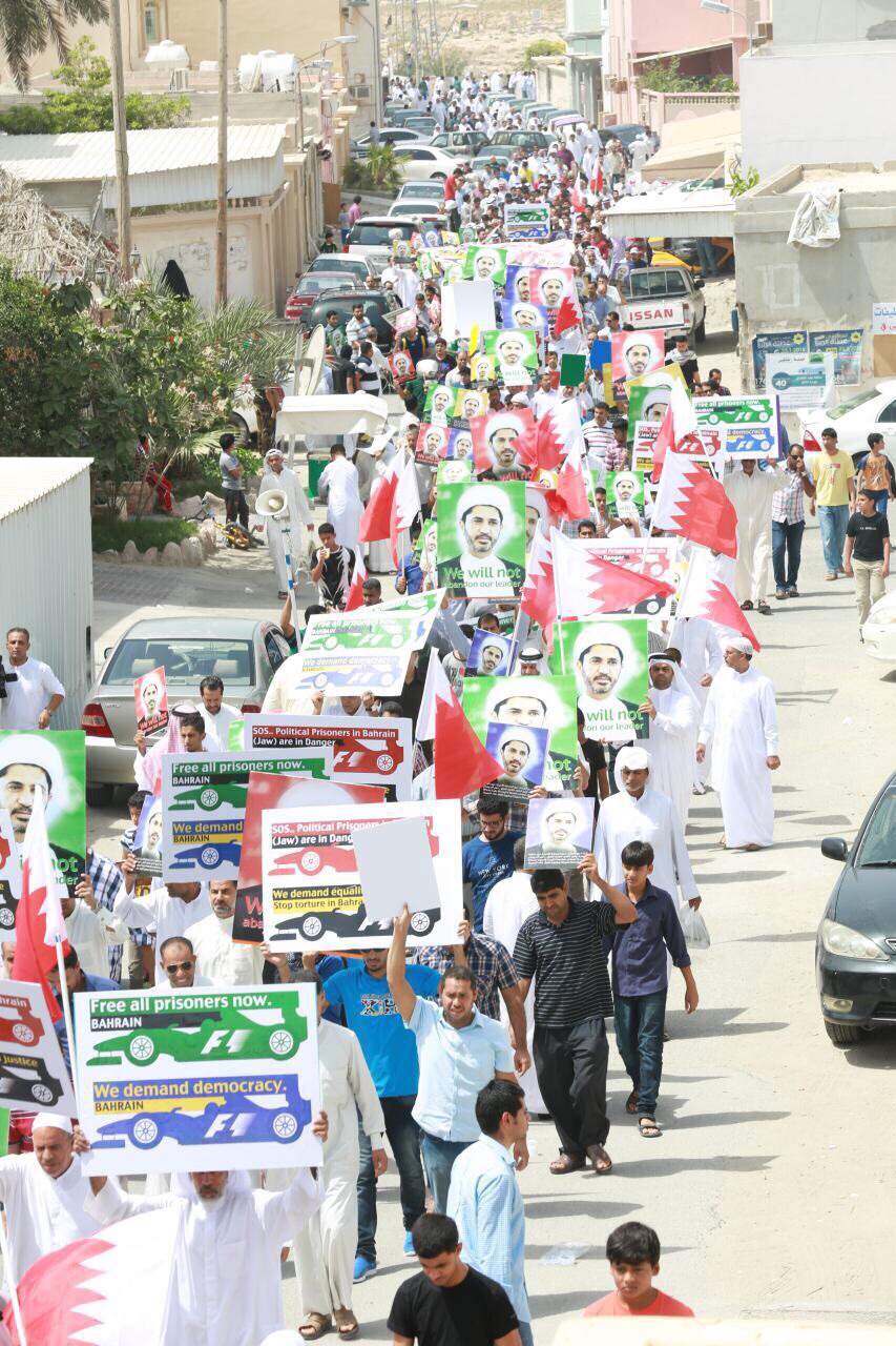 استمرار الاحتجاجات المطالبة بالافراج عن الشيخ سلمان في البحرين