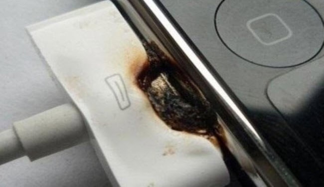 Burnt IPhone