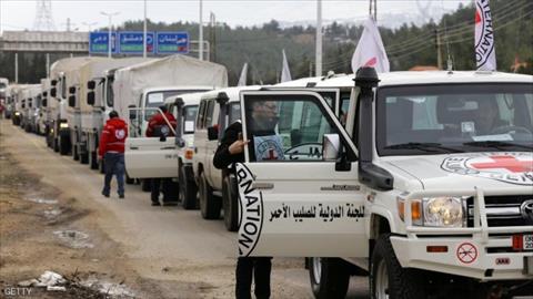 دخول قافلة مساعدات إنسانية إلى منطقتي عفرين وإعزاز بريف حلب الشمالي