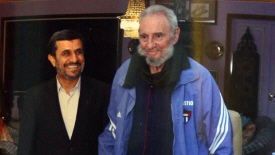 Fidel Castro with the Iranian President Mahmoud Ahmadinejad