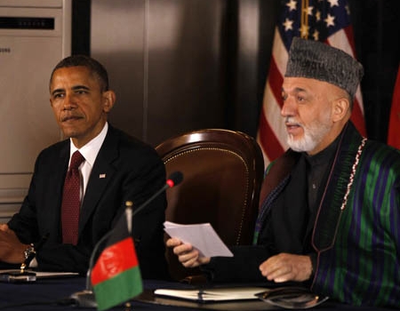 Obama, Karazai in Kabul, 2012