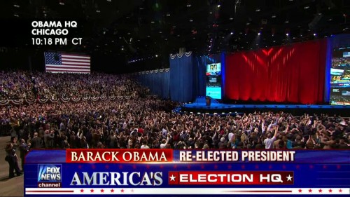 US President Barack Obama re-elected; Nov. 6, 2012