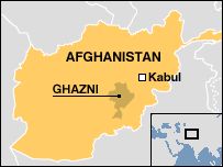 ghazni map afghanistan