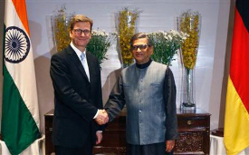 Germany FM Guido Westerwelle (left) and India FM S. M. Krishna