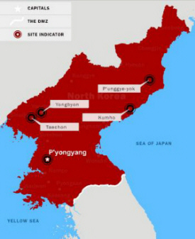 North Korea map