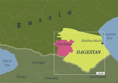 Russia Dagestan map