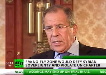 Lavrov Denies Russian Involvement in Syria Conflict