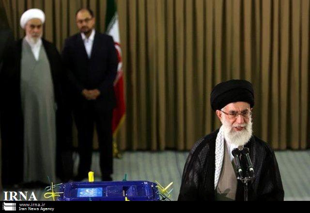 Imam Khamenei adressing people over elections