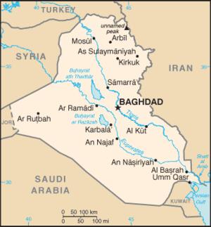 iraq provinces map