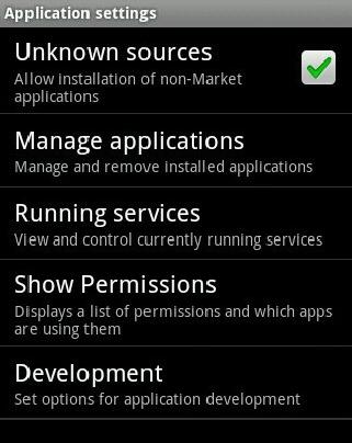 Android settings