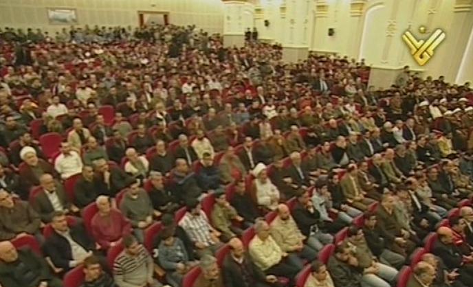 Audience during the inauguration ceremony of Sayyeda Zeinab (AS) complex in Southern Suburbs of the Lebanese capital of Beirut Friday