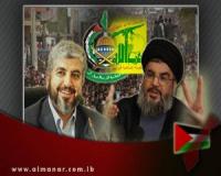 Sayyed Hasan Nasrallah with Hamas' Khaled Meshaal 